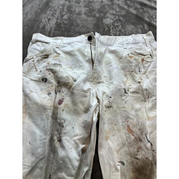 Vtg Grunge Sherwin Williams Painter Pants Dickies 38x30 Paint Splatter Distress - Picture 3 of 7